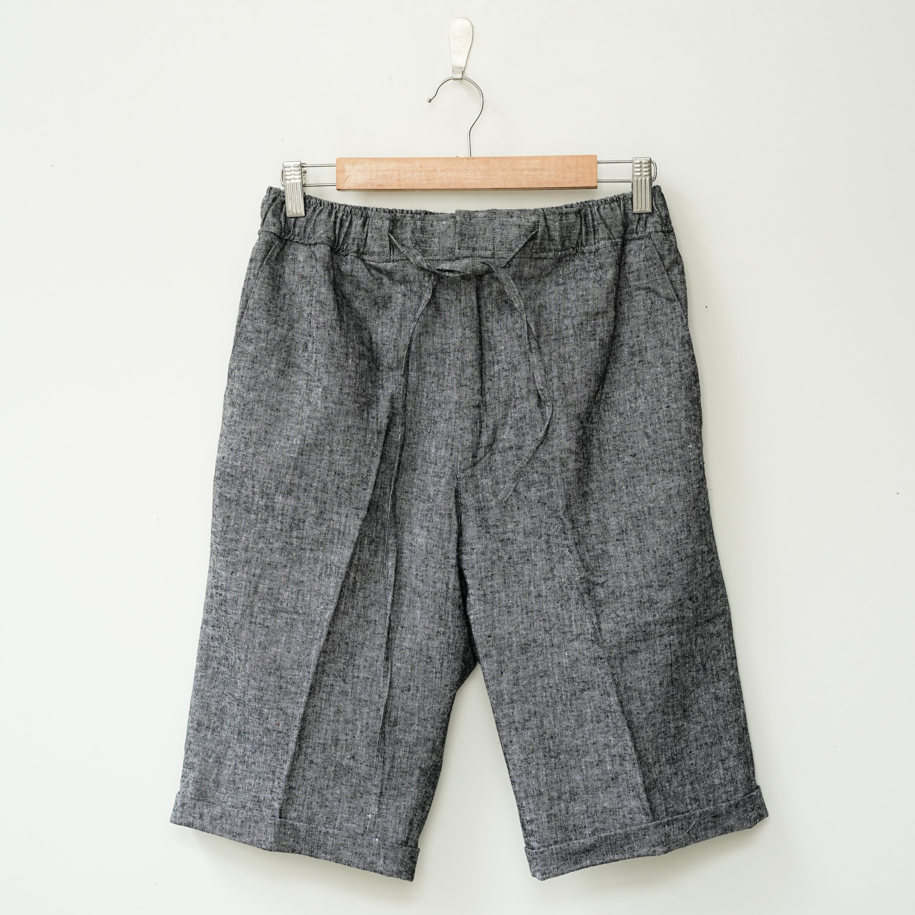 Dark Grey Linen Shorts