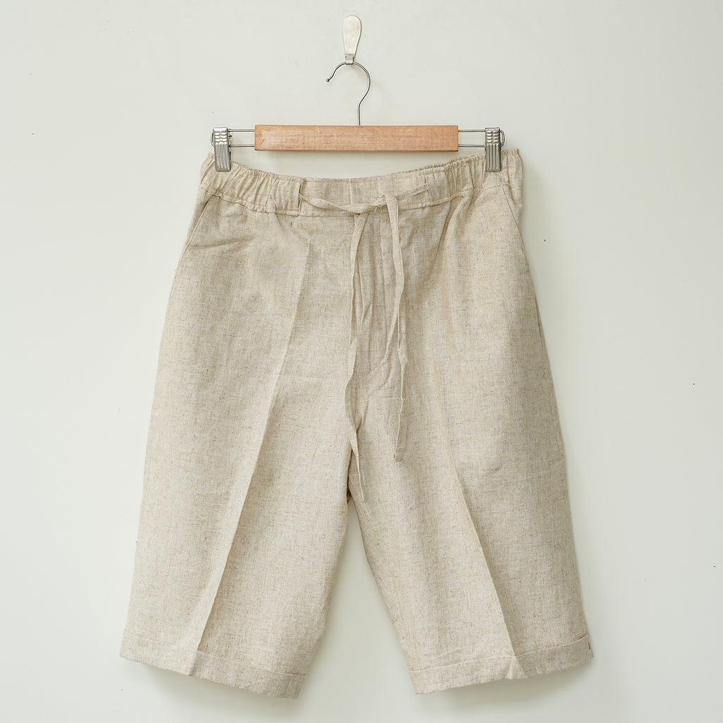 Marble Beige Linen Shorts