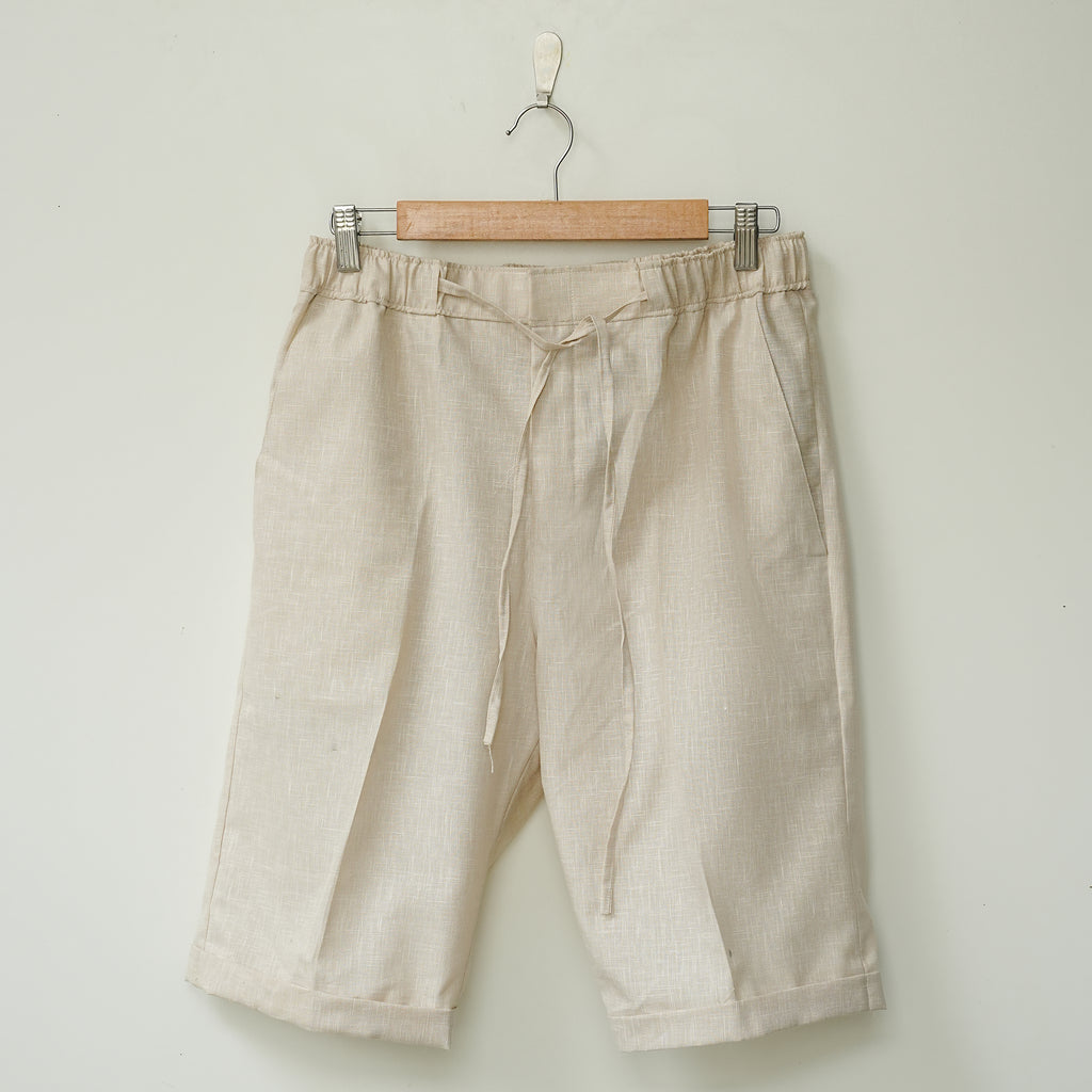 Beige Linen Shorts