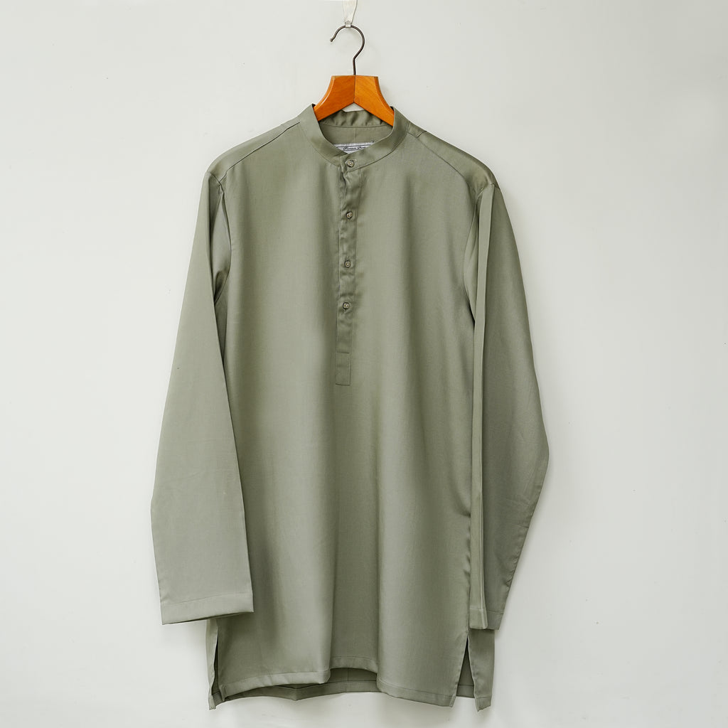 Green Cotton Short Kurta