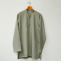 Green Cotton Short Kurta