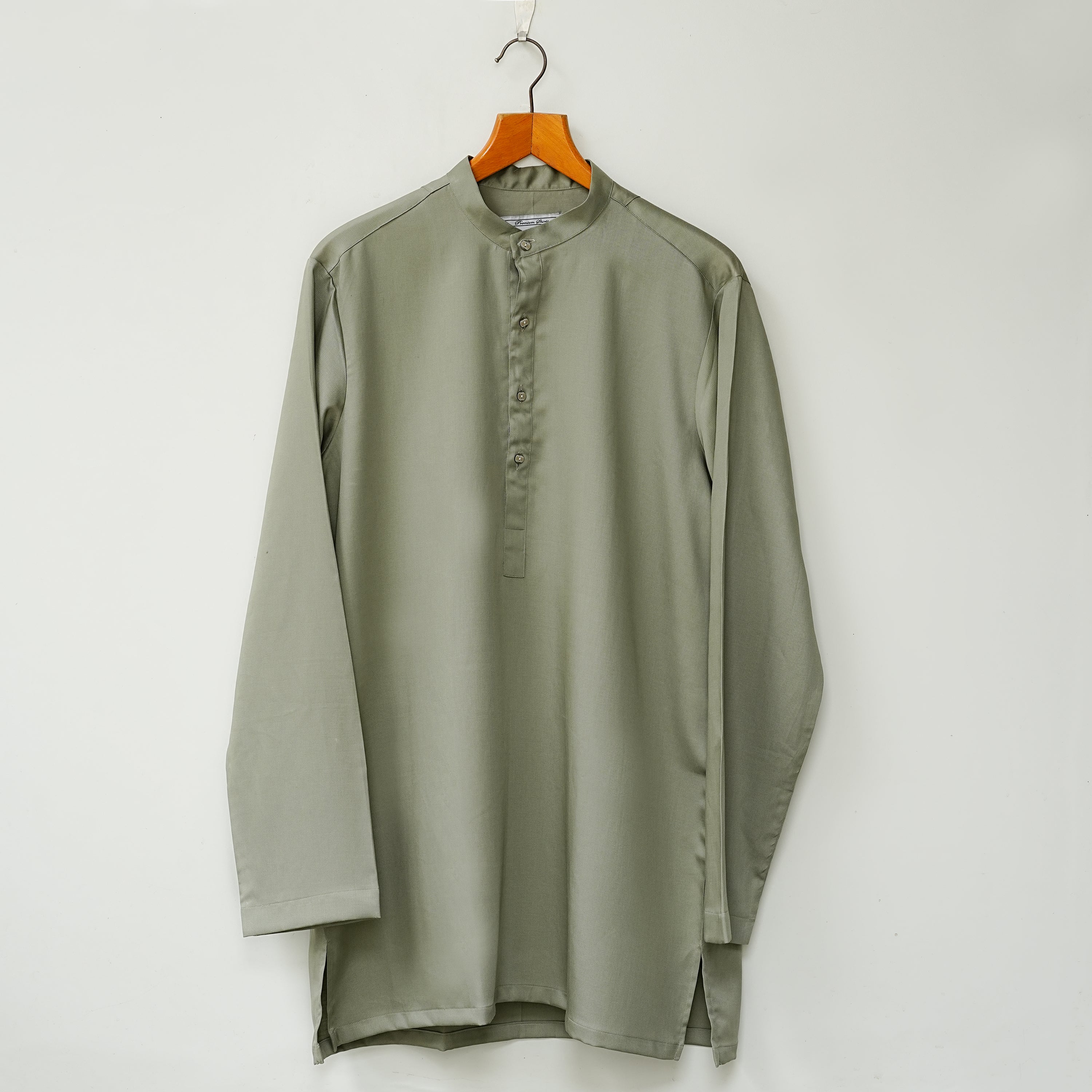 Green Cotton Short Kurta