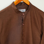 Brown Linen Short Kurta