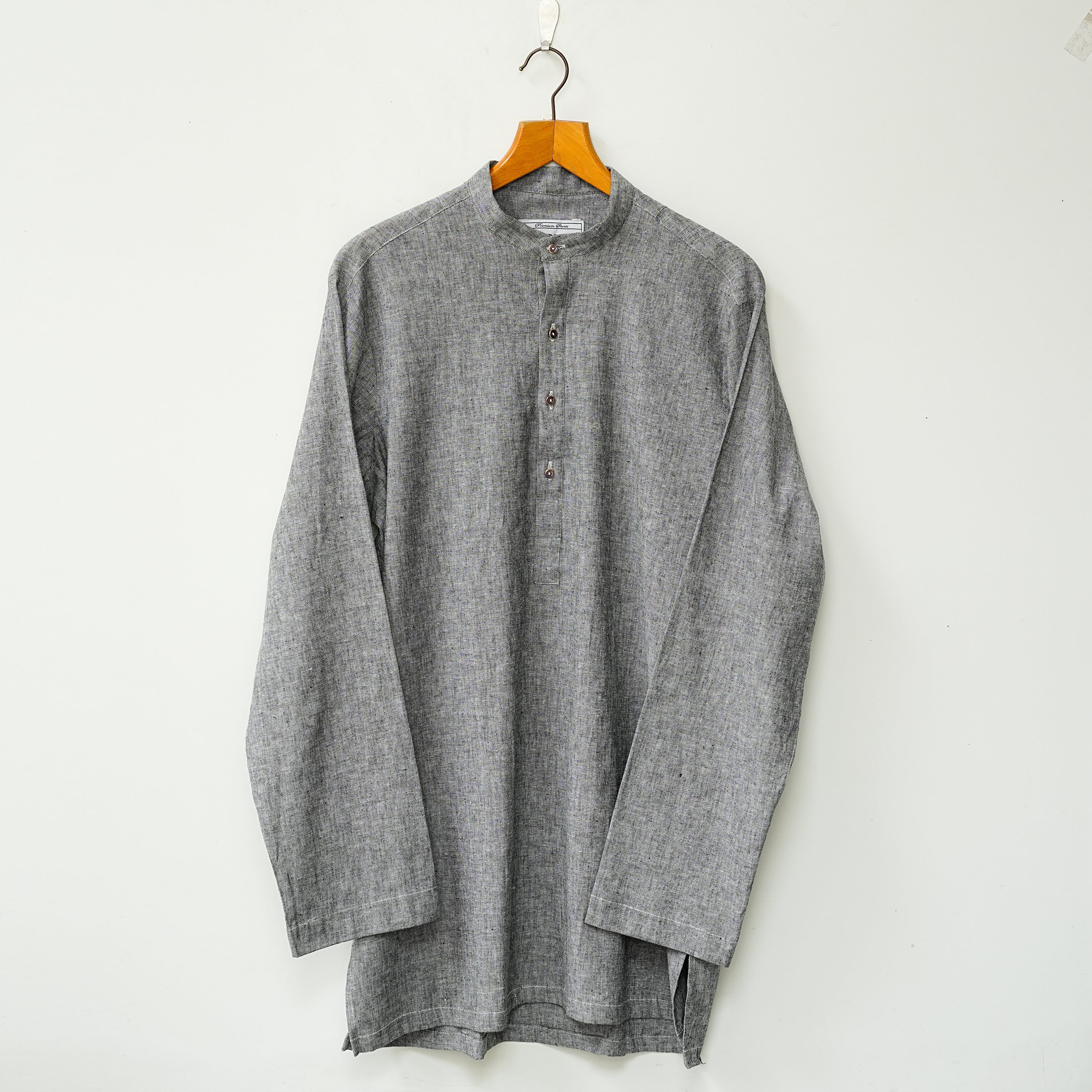 Grey Cotton Short Kurta