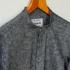 Dark Grey Linen Short Kurta