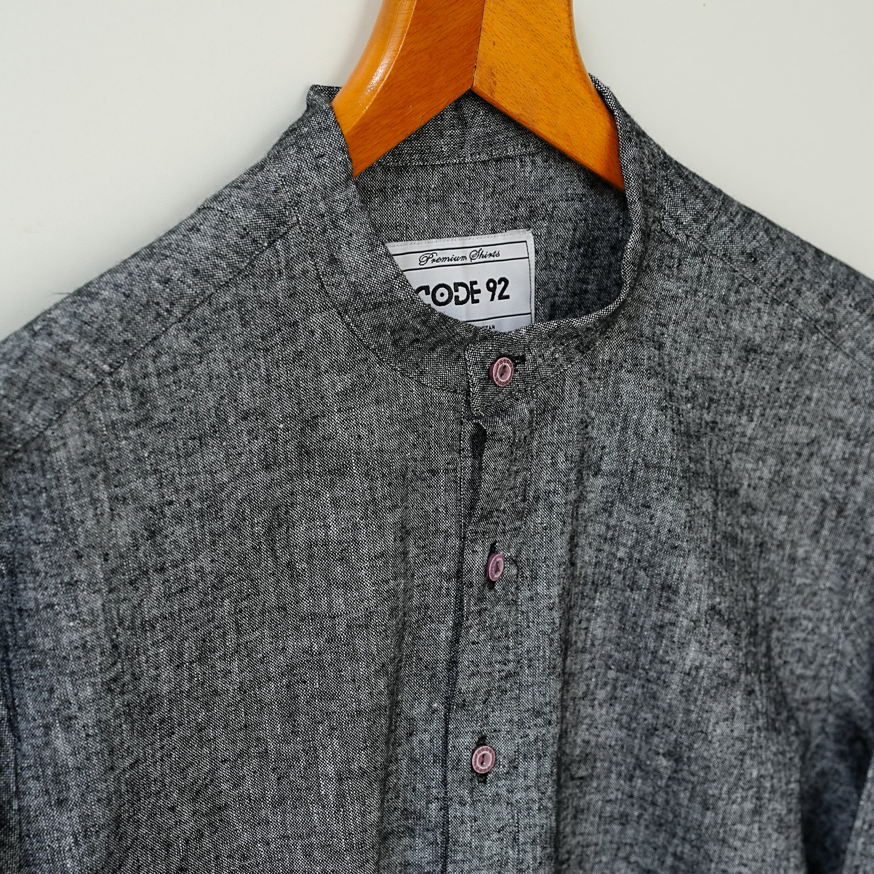 Dark Grey Linen Short Kurta