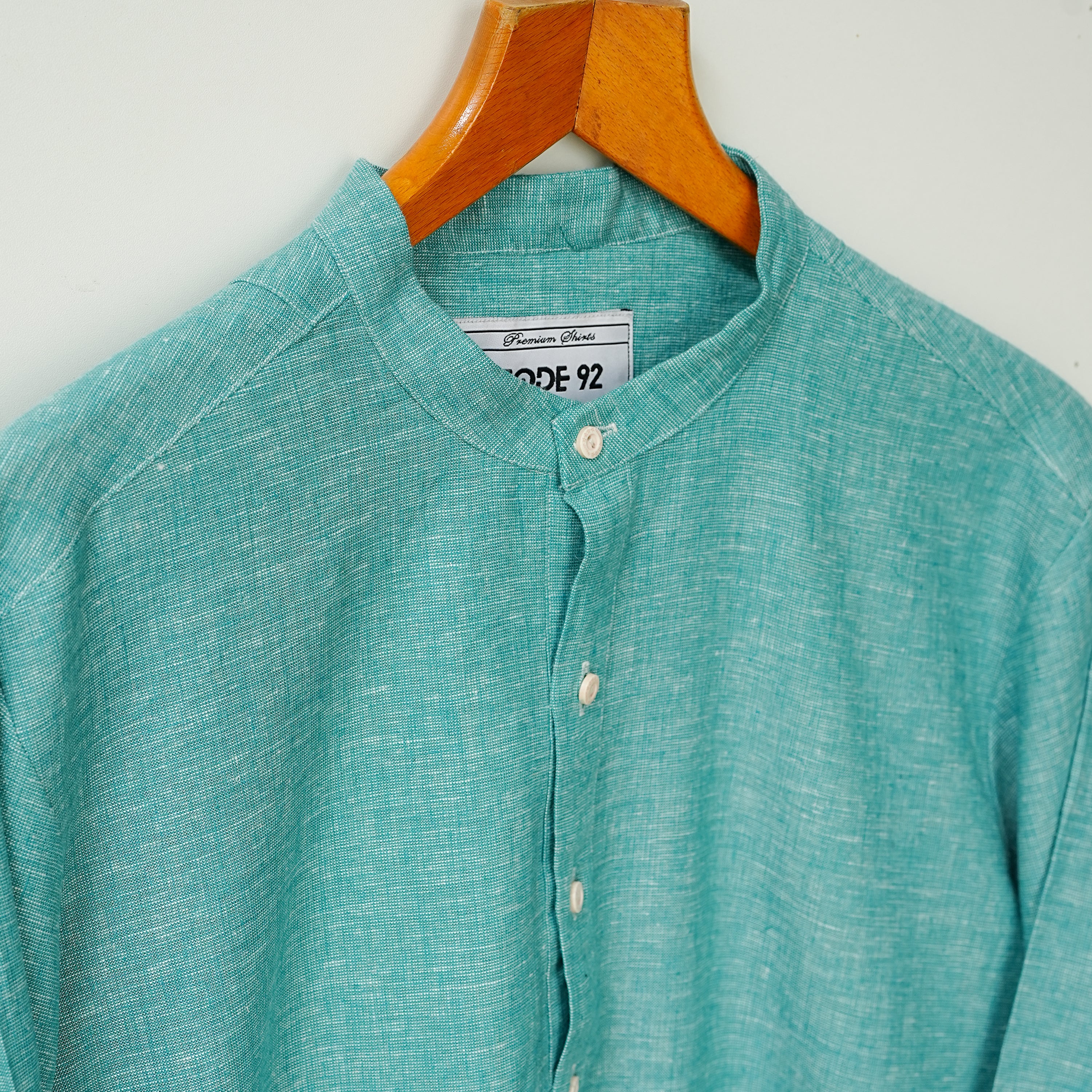 Sea Green Linen Short Kurta