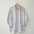 White with Burgundy Leave Shirt