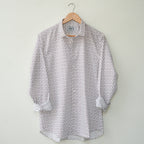 White with Burgundy Leave Shirt