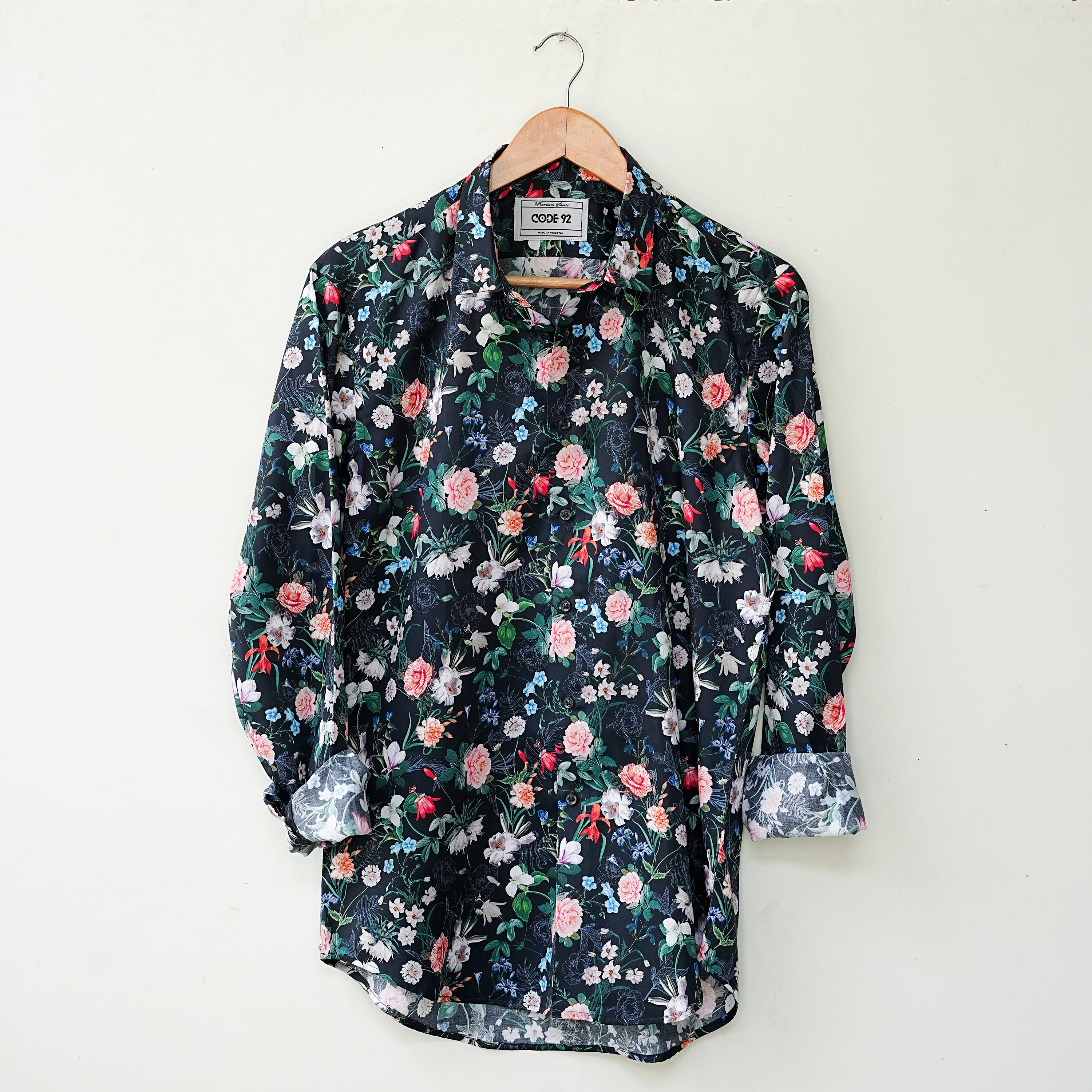 Green Floral Printed Shirt
