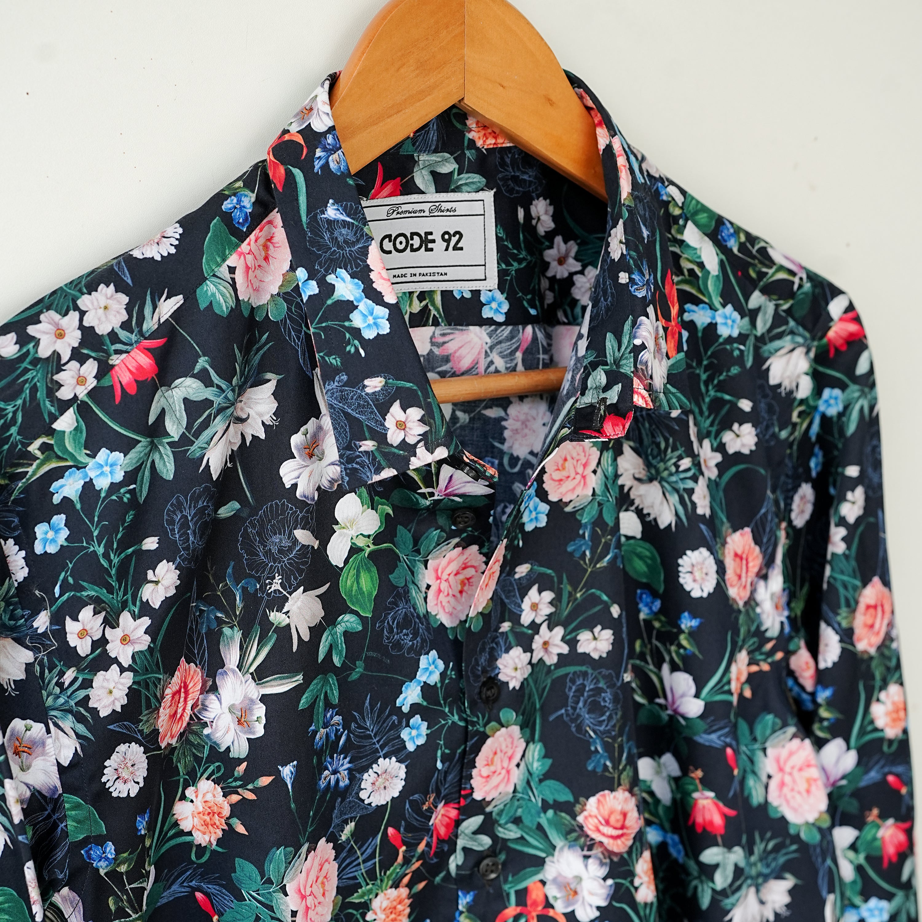 Green Floral Printed Shirt