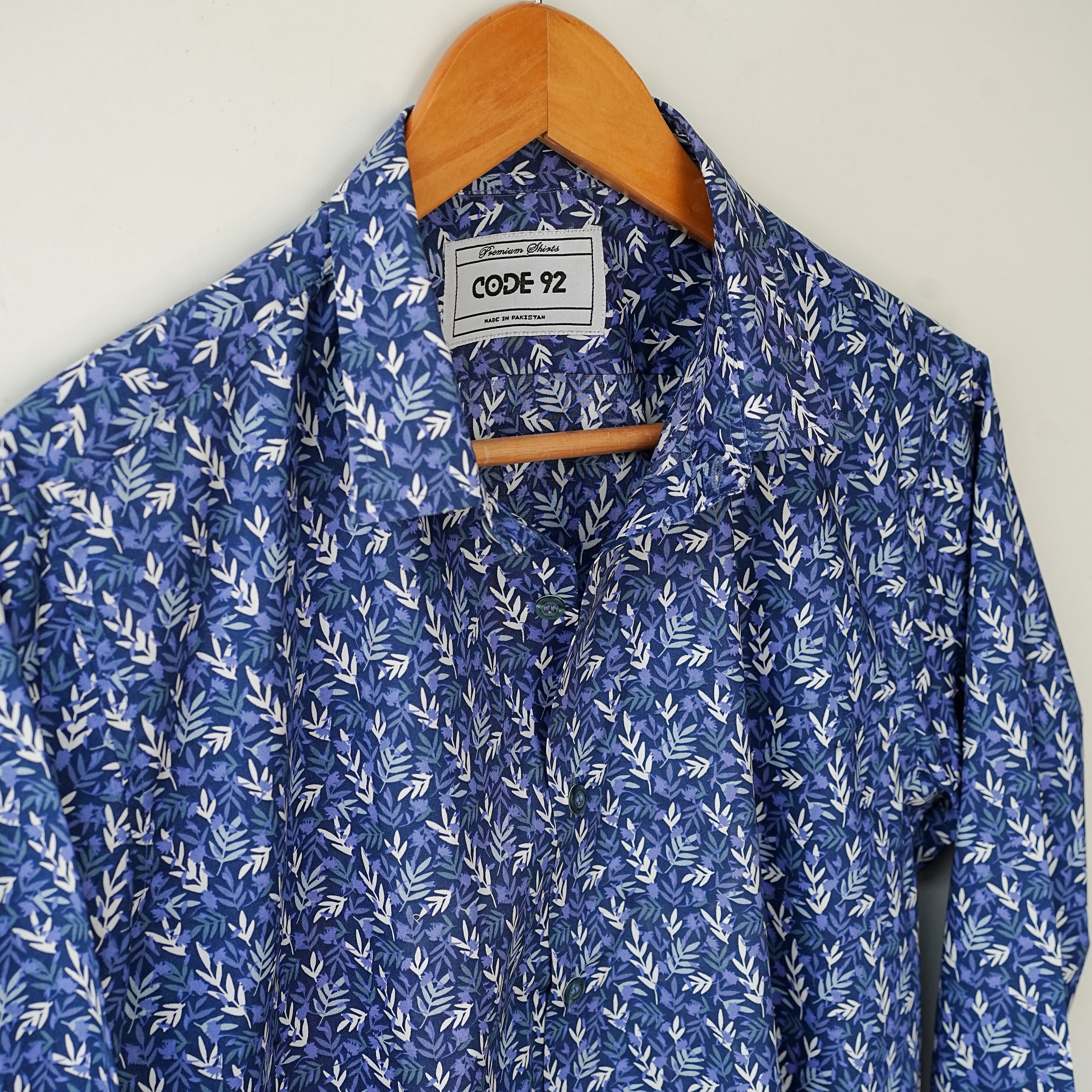 Blue Mini Floral Printed Shirt