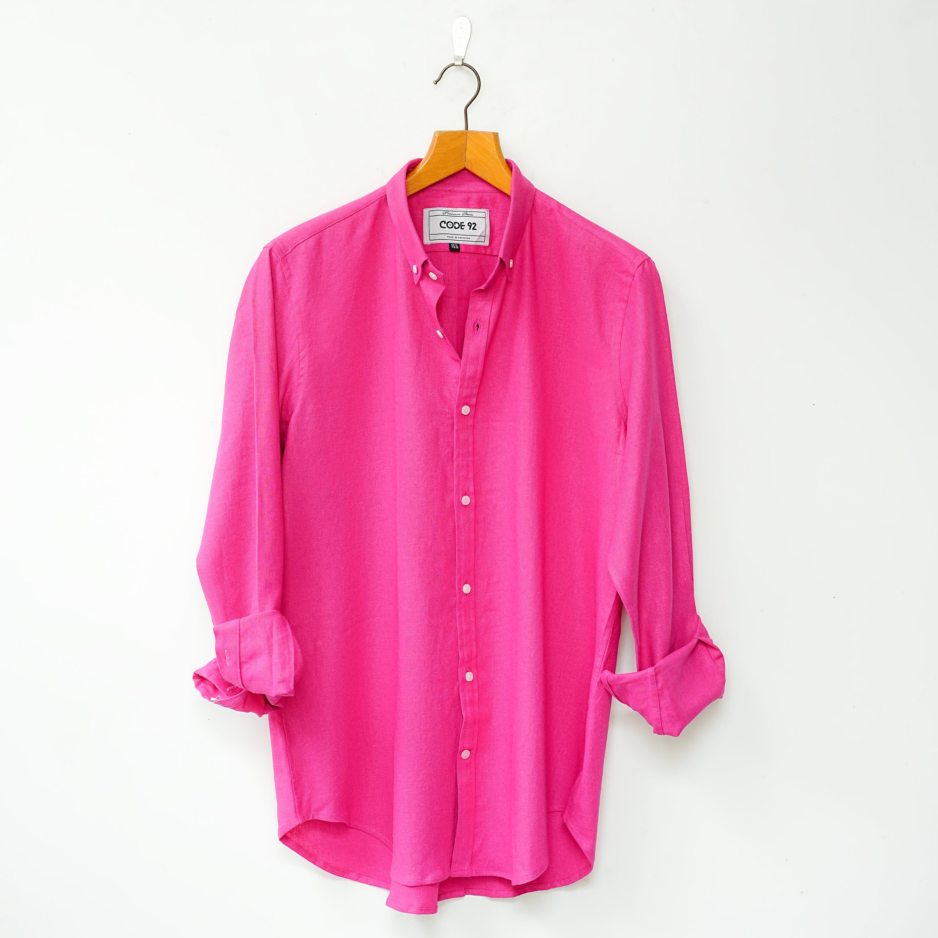 Pink Cotton Linen Shirt