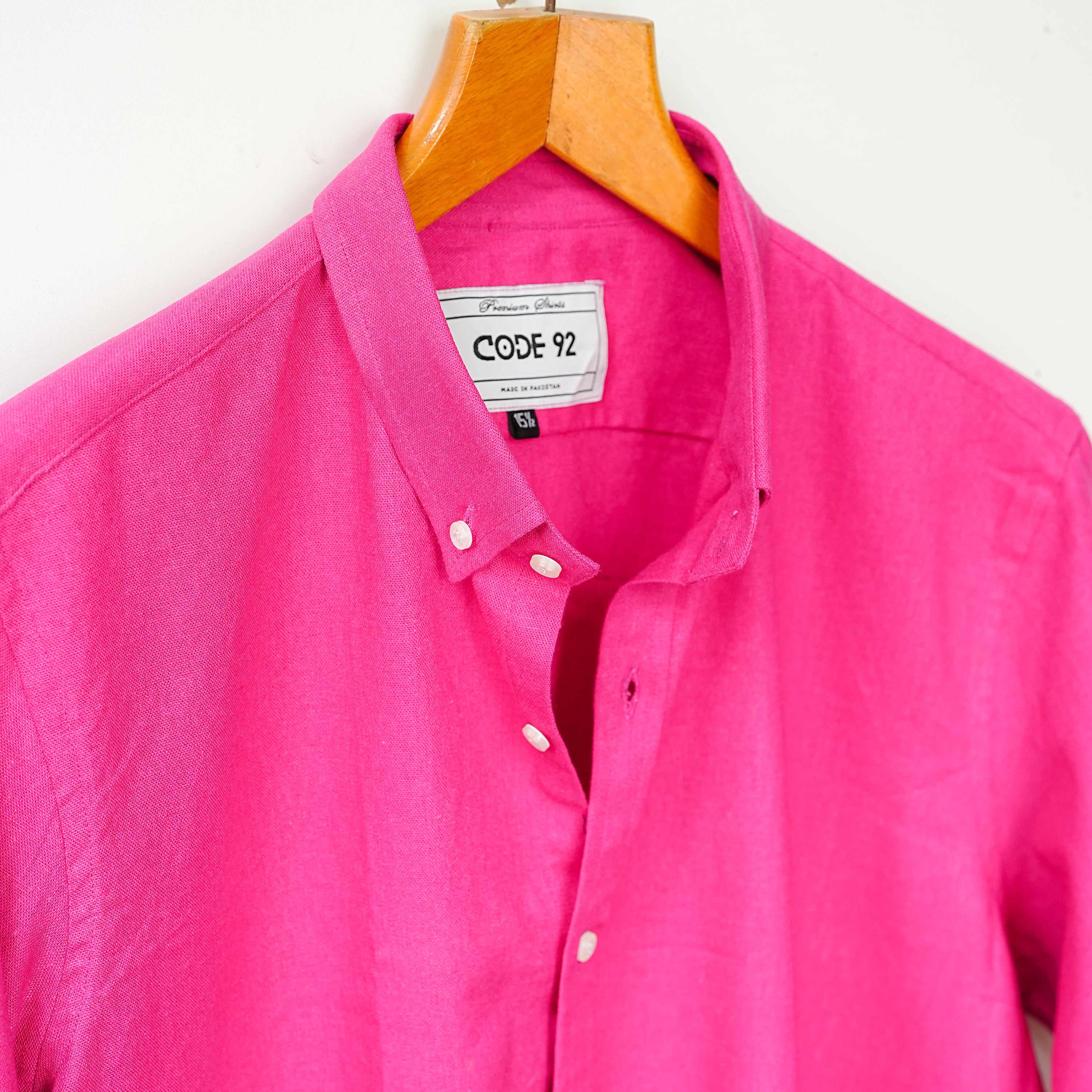 Pink Cotton Linen Shirt