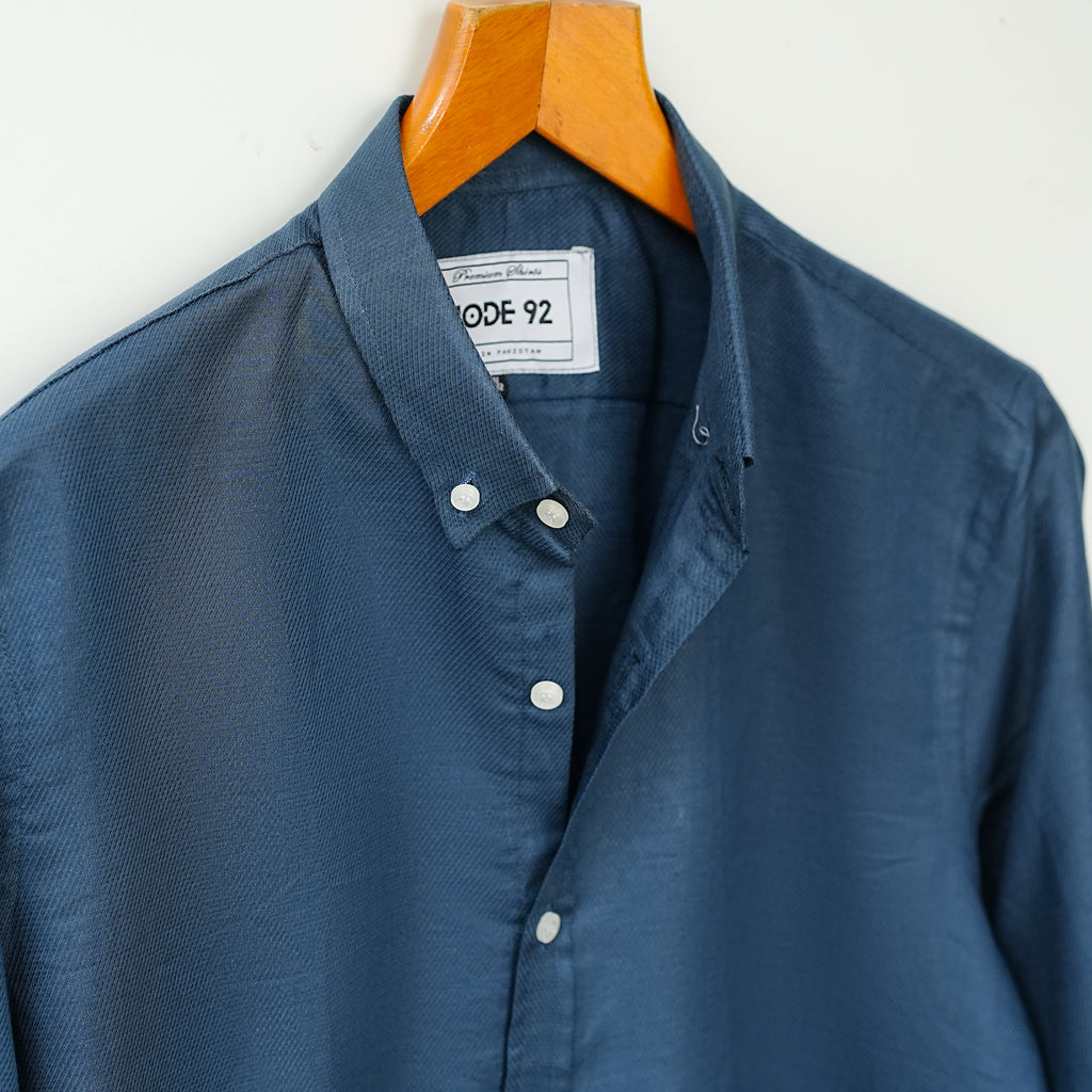 Navy Blue Cotton Shirt