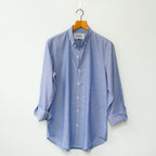 Ice Blue Cotton Linen Shirt