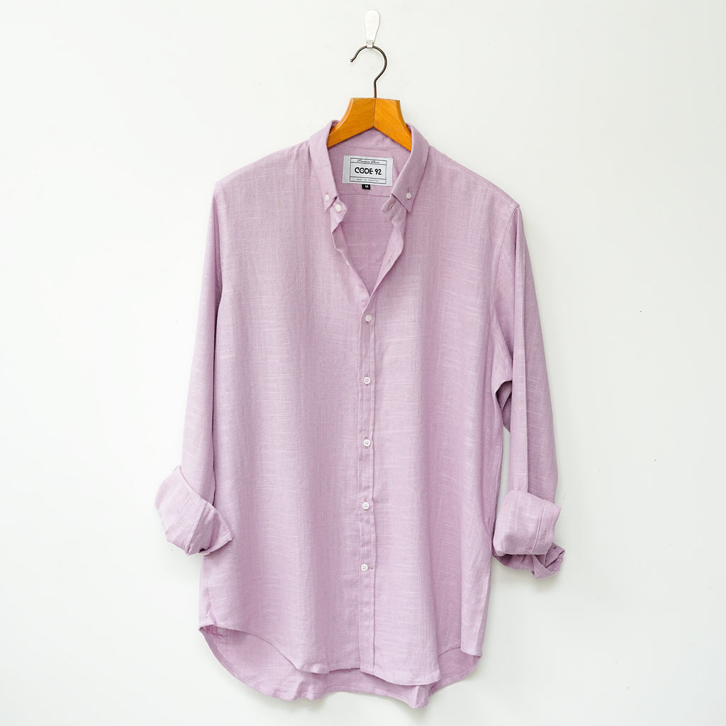 Lilac Button Down Linen Shirt