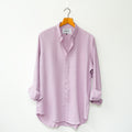 Lilac Button Down Linen Shirt