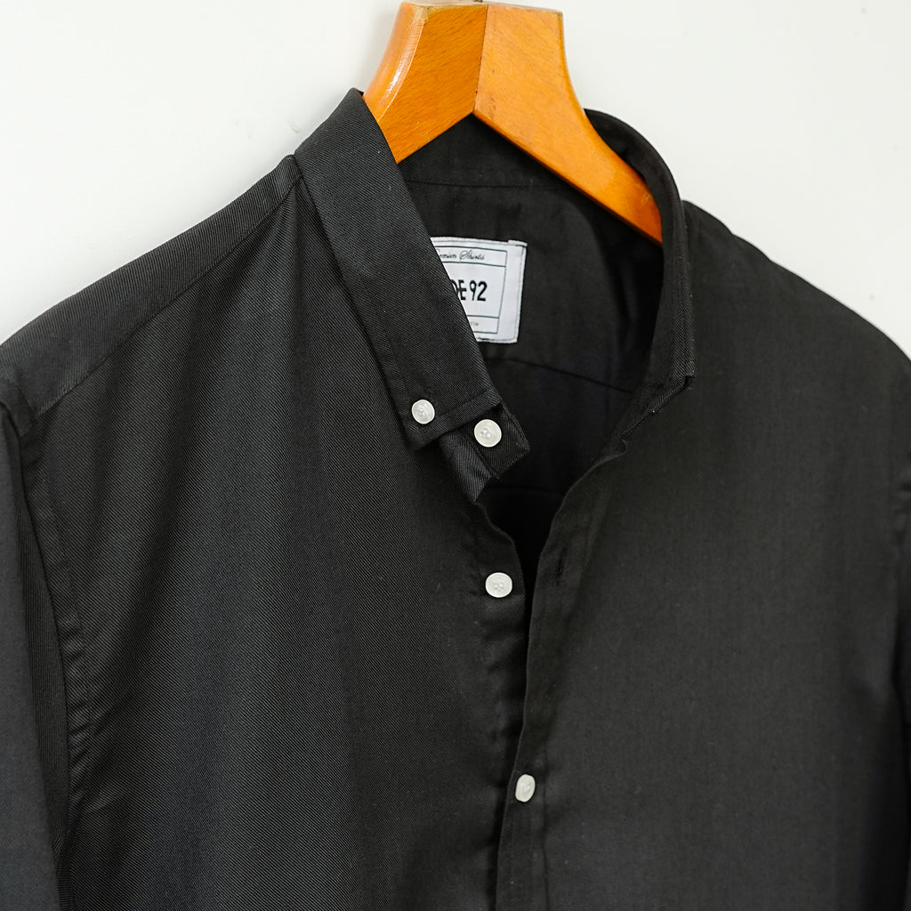 Black Button Down Cotton Shirt