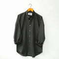 Black Button-Down Linen Shirt