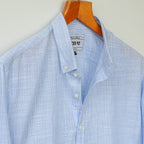 Micro Blue Striped Linen Shirt