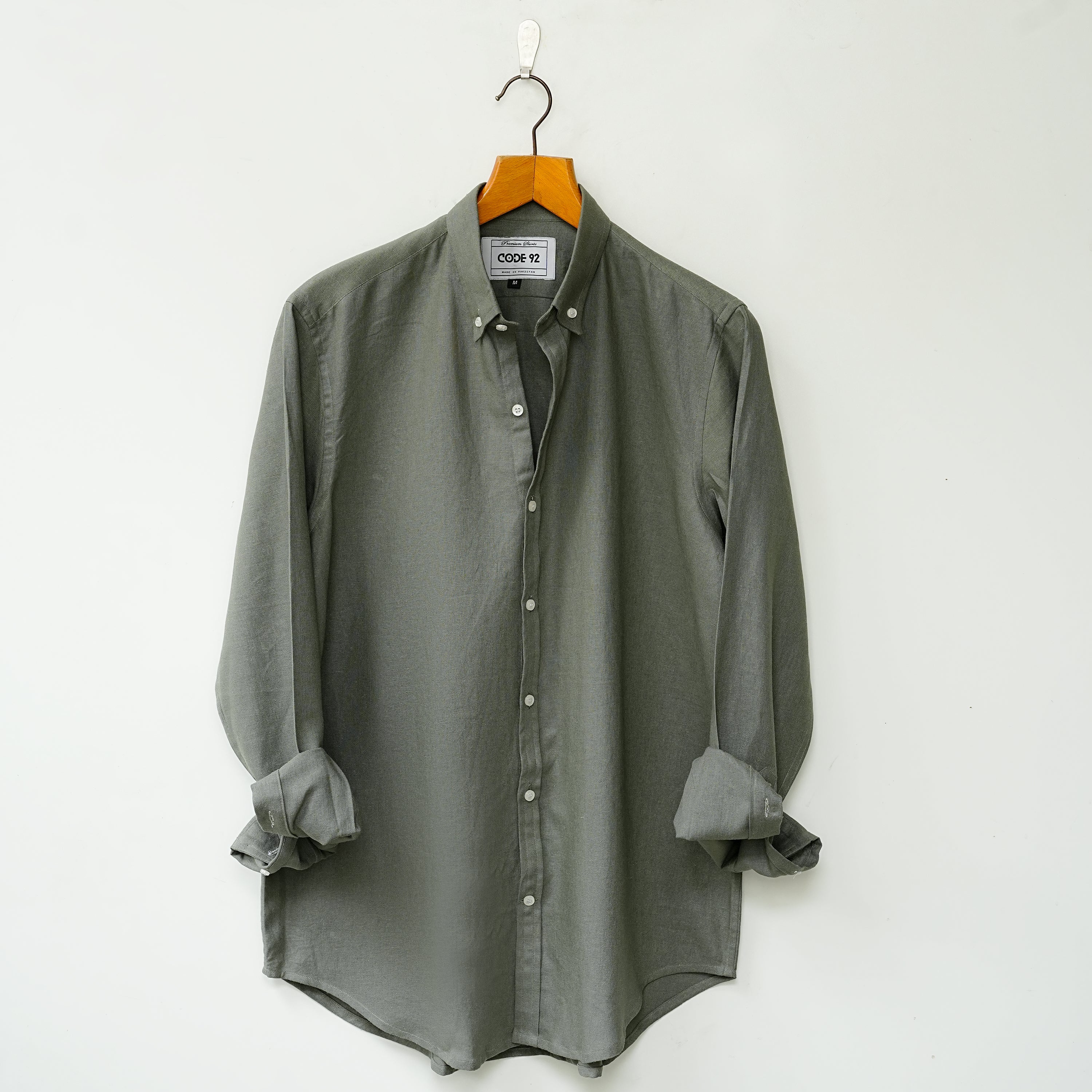 Rock Army Green Linen Shirt