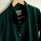 Bottle Green Patch Cotton Shirt