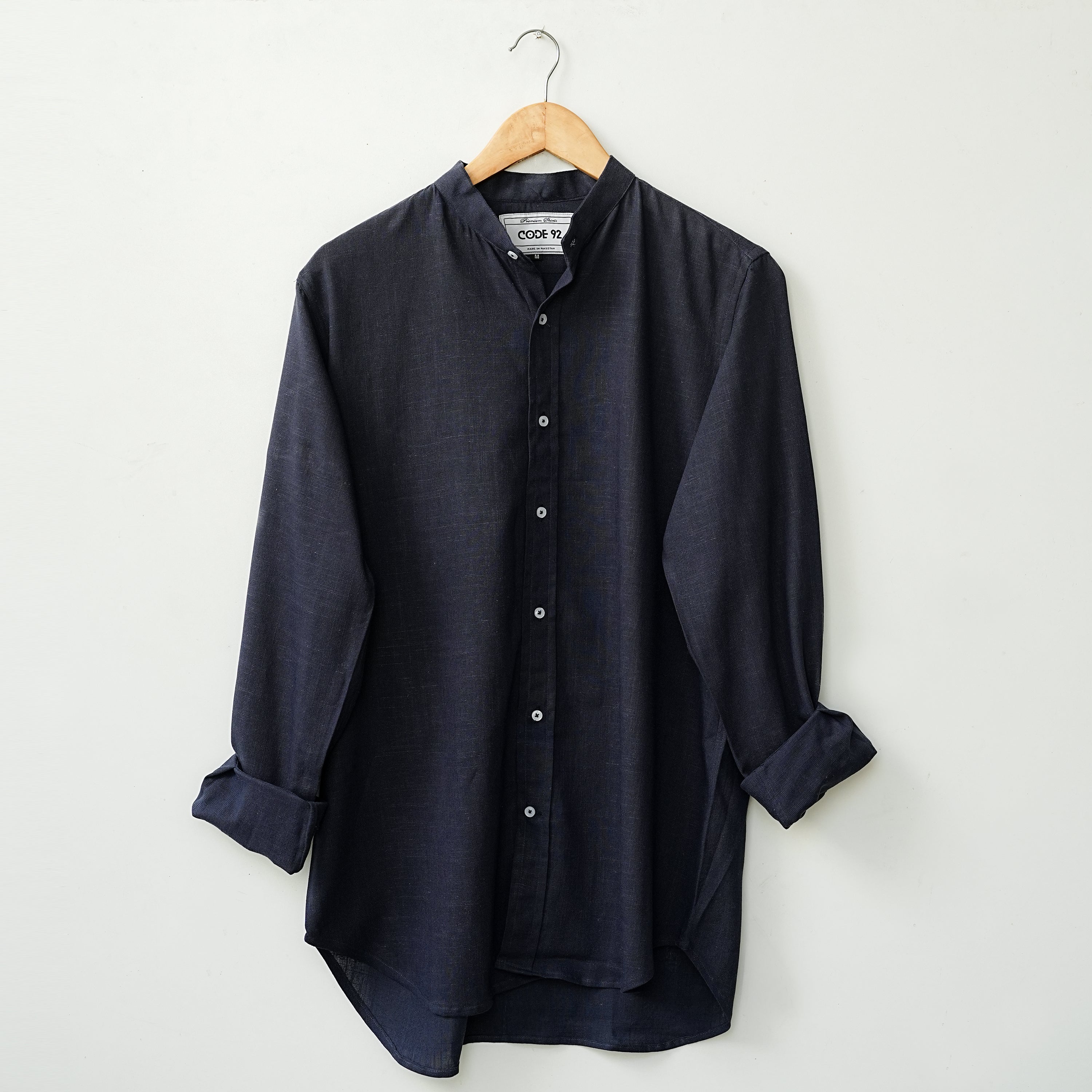 Mid-Night Blue Linen Shirt