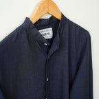 Mid-Night Blue Linen Shirt