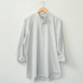 Ash Grey Micro Lines Linen Shirt