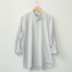 Ash Grey Micro Lines Linen Shirt
