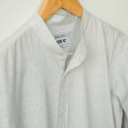 Ash Grey Micro Lines Linen Shirt