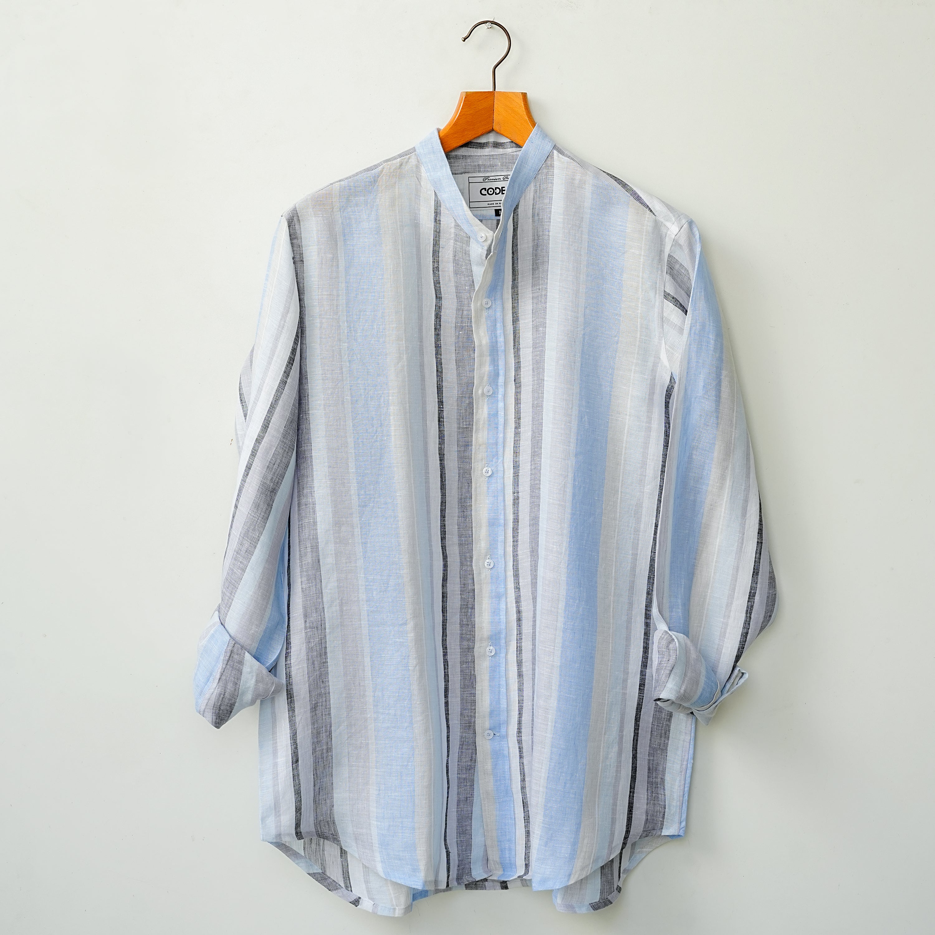 Macro Striped Linen Shirt