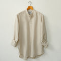 Cream Marble Linen Shirt