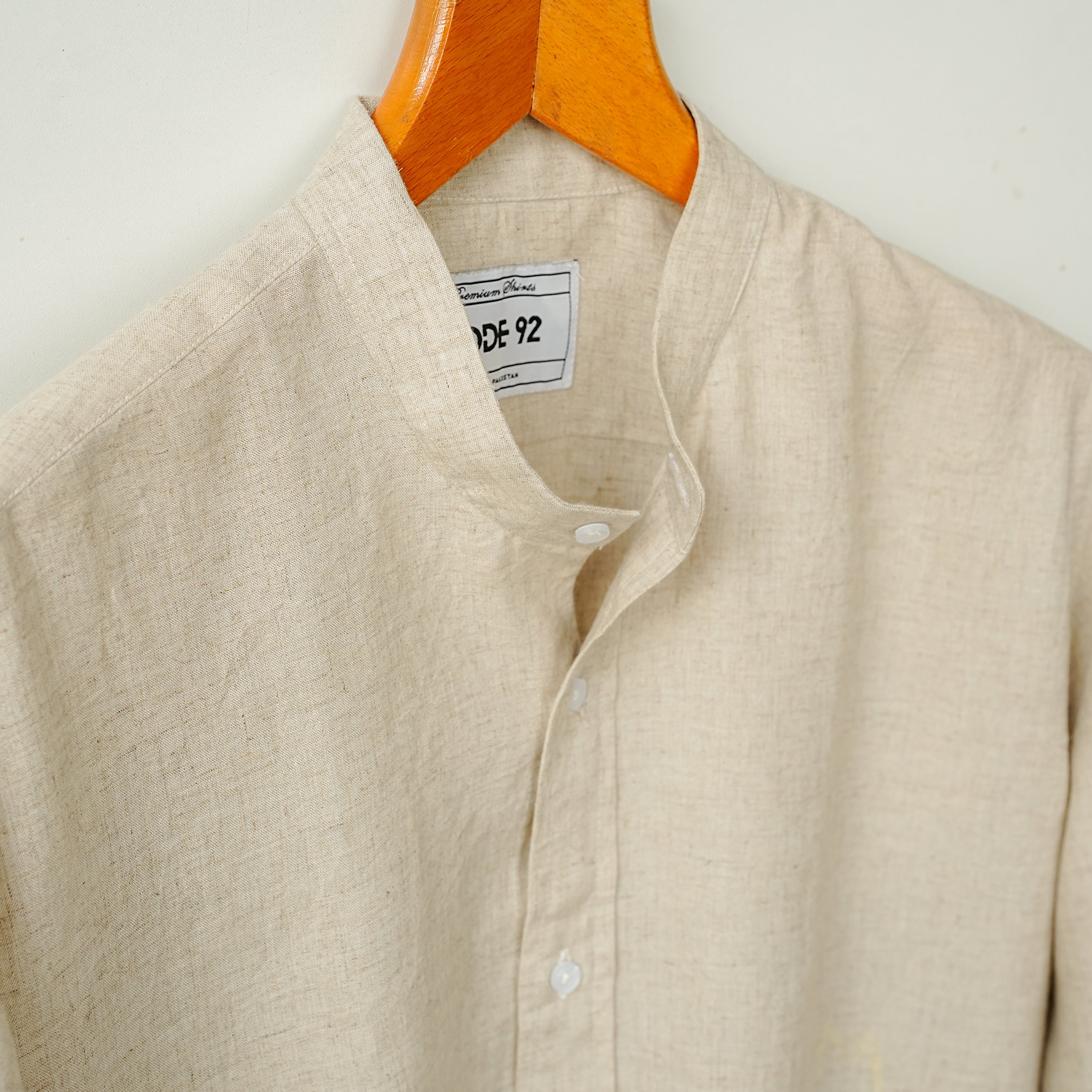 Cream Marble Linen Shirt