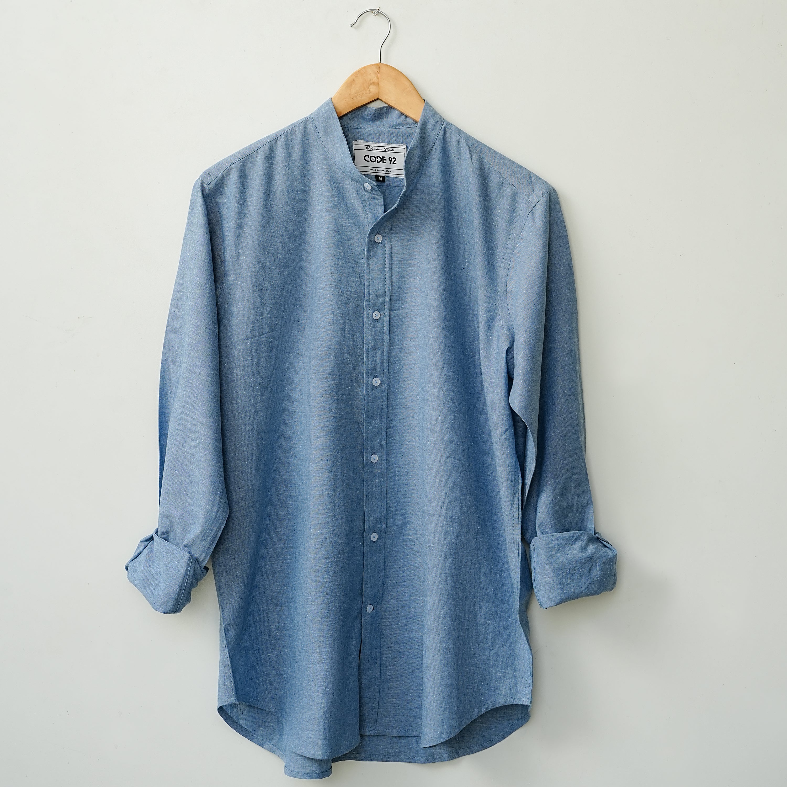 Denim Blue Linen Shirt