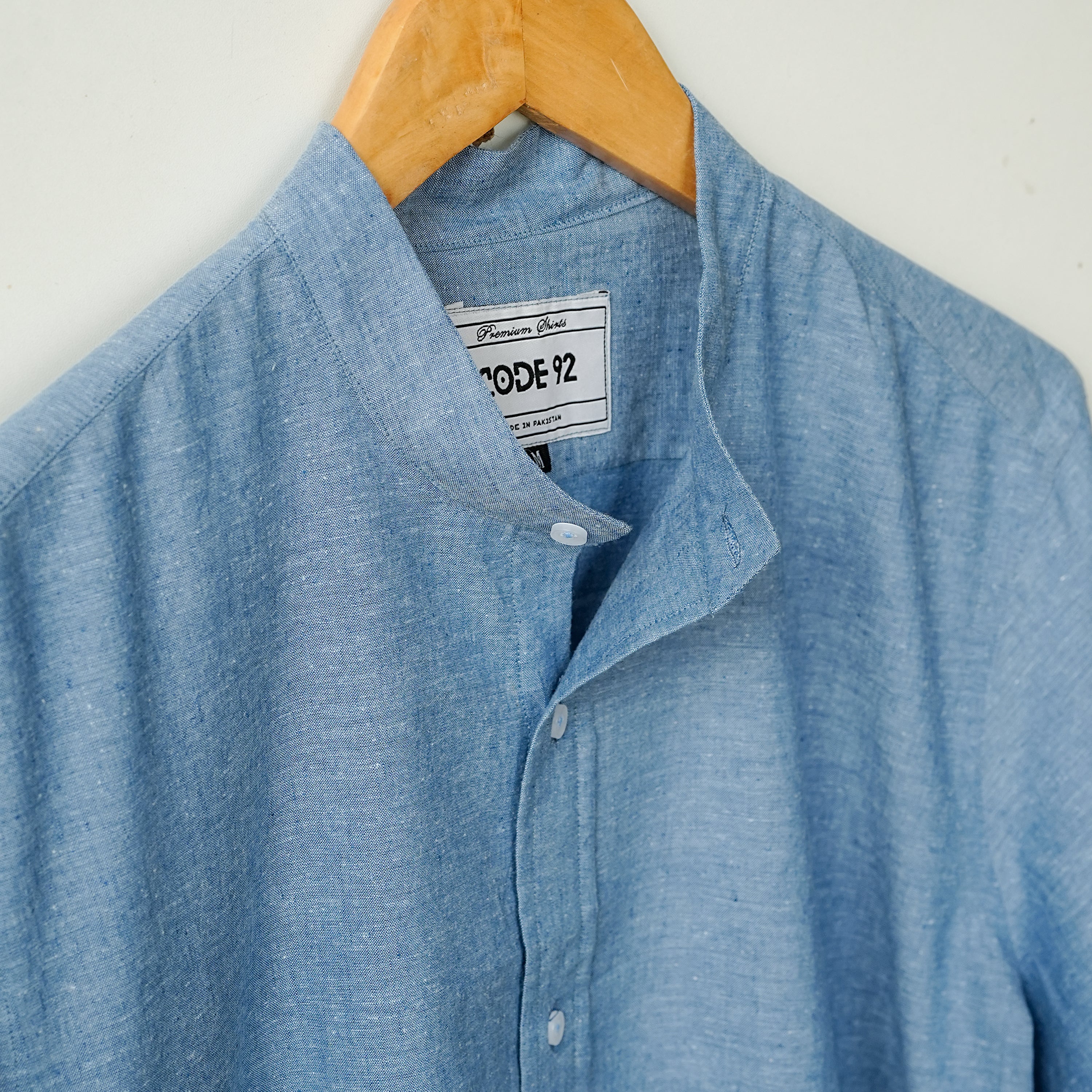 Denim Blue Linen Shirt
