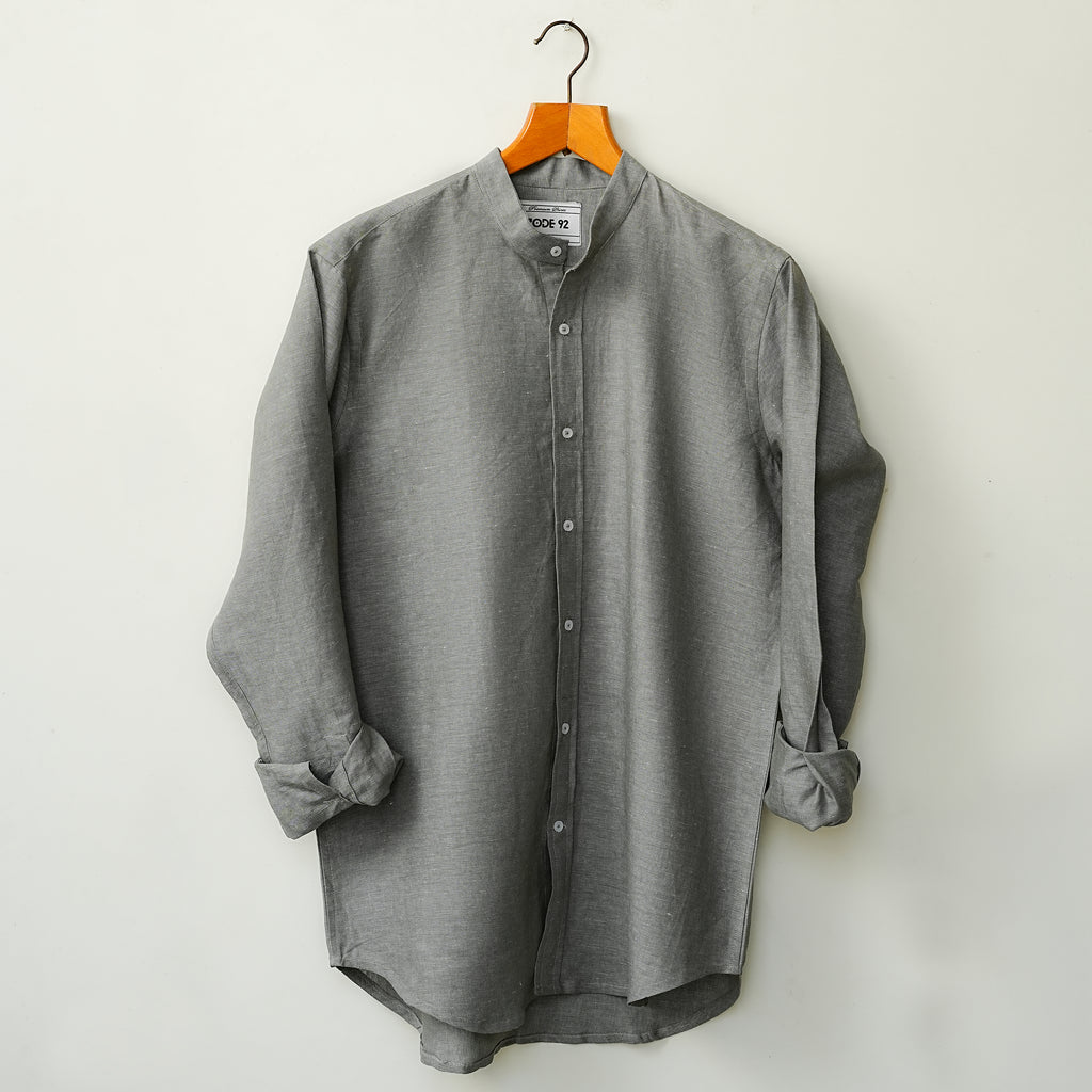 Rock Dusty Green Linen Shirt