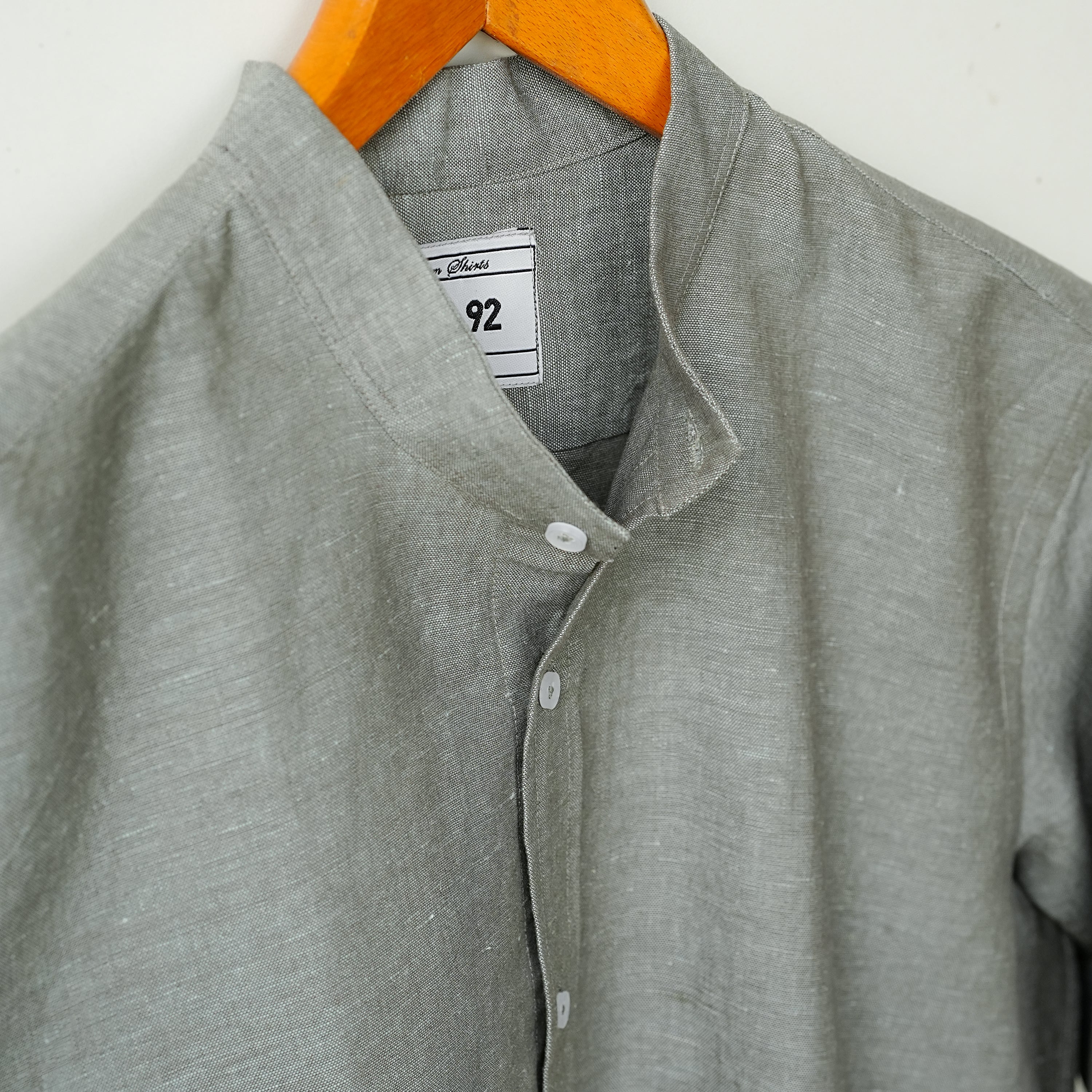Rock Dusty Green Linen Shirt