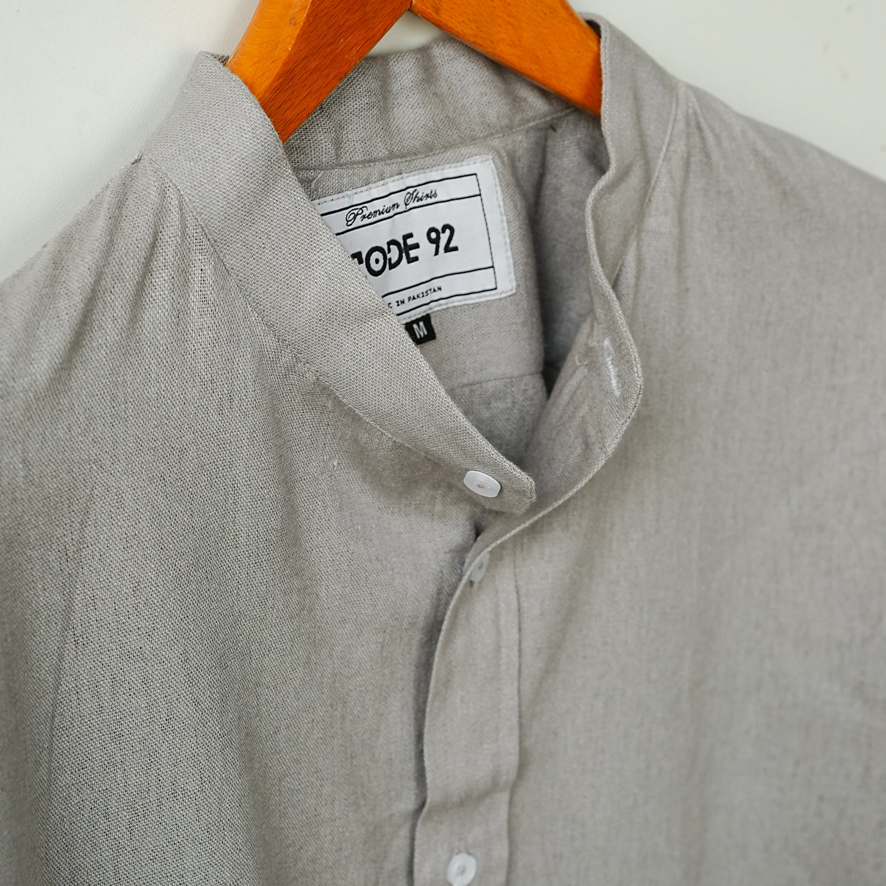 Ice Grey Cotton Linen Shirt