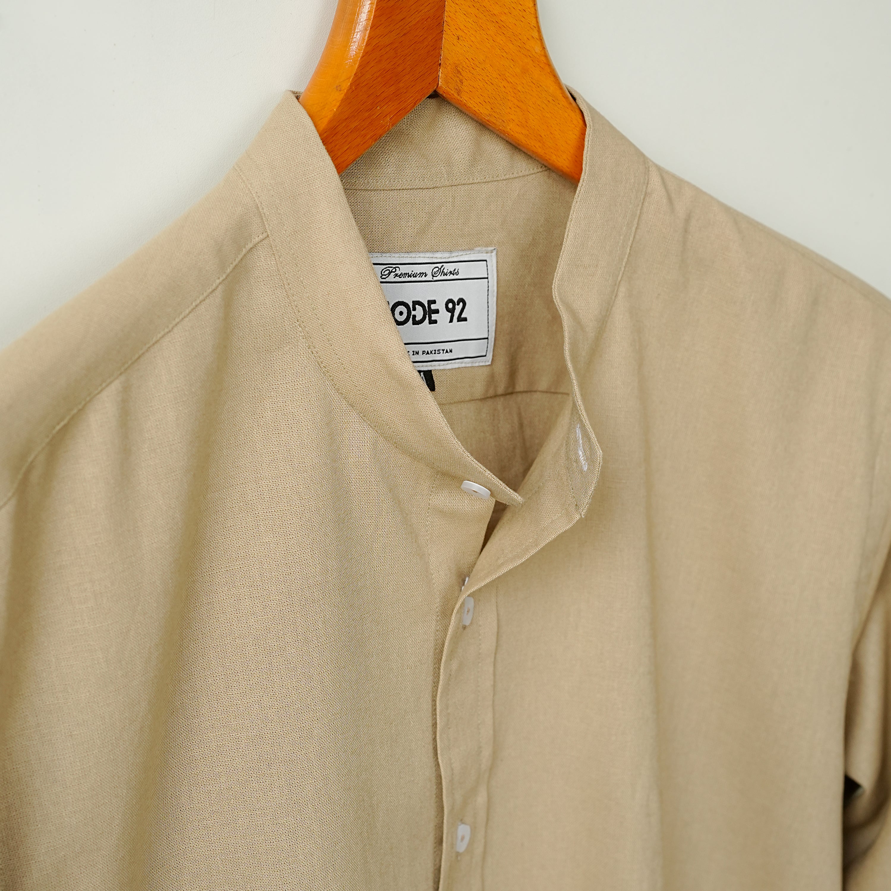 Light Coffee Cotton Linen Shirt