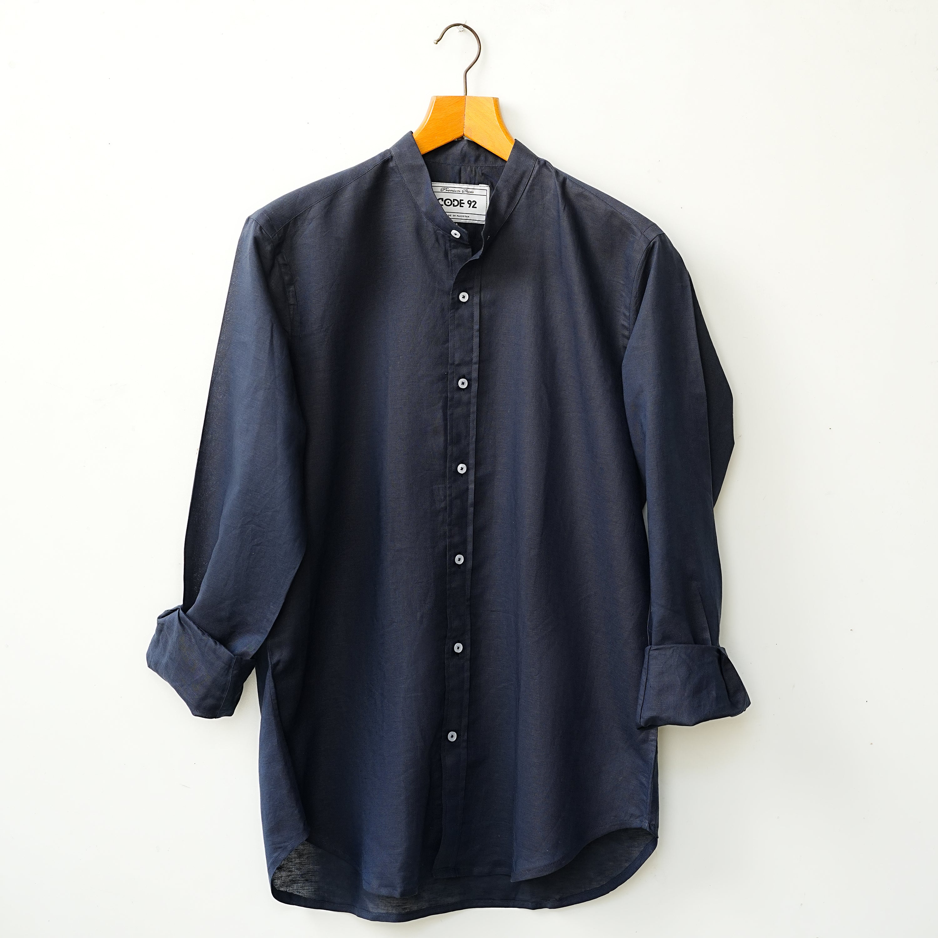 Blue Cotton Linen Shirt