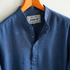 Dark Blue Linen Short Kurta
