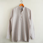 Ash Grey Cotton Short Kurta