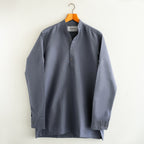 Ash Blue Cotton Short Kurta