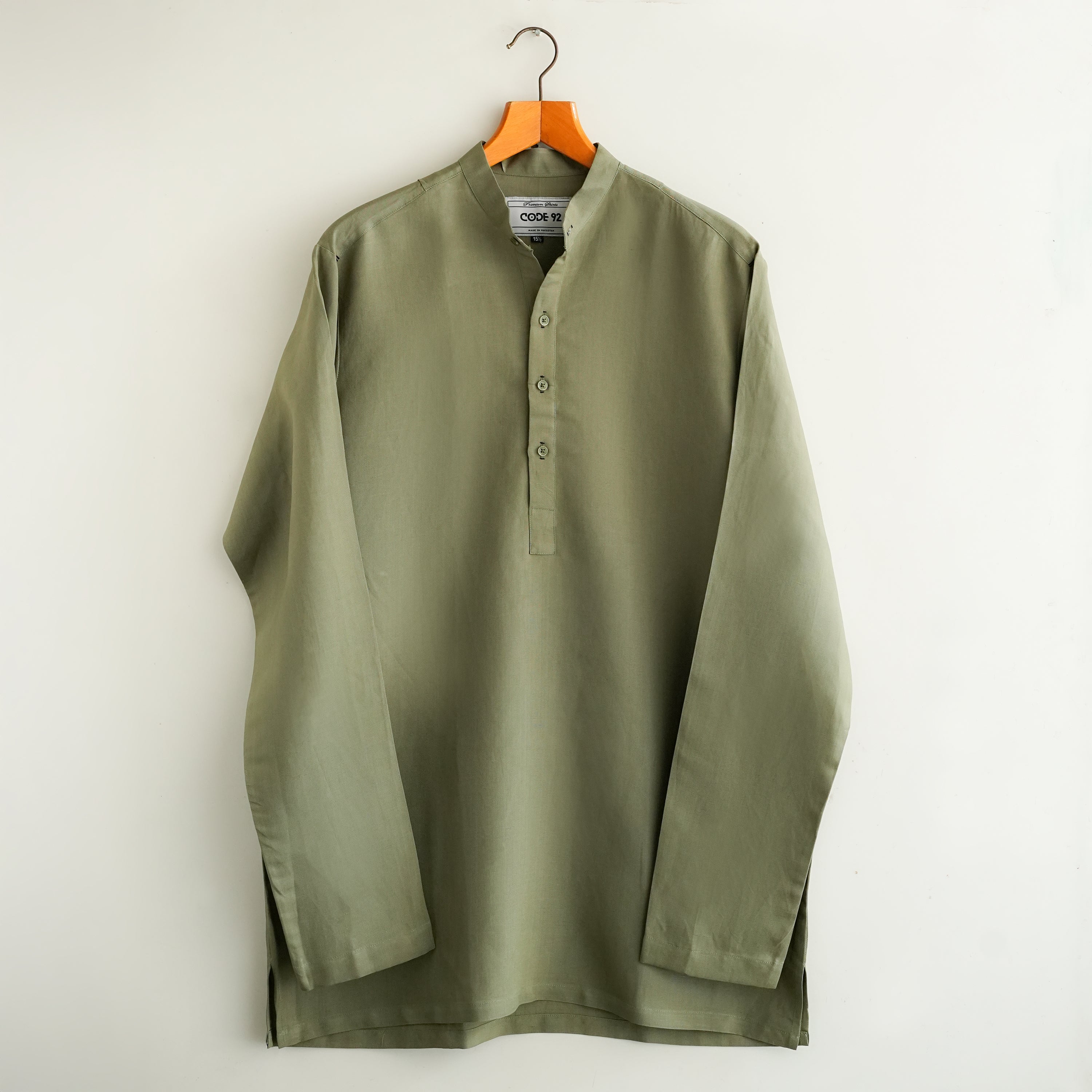 Rock Green Cotton Short Kurta