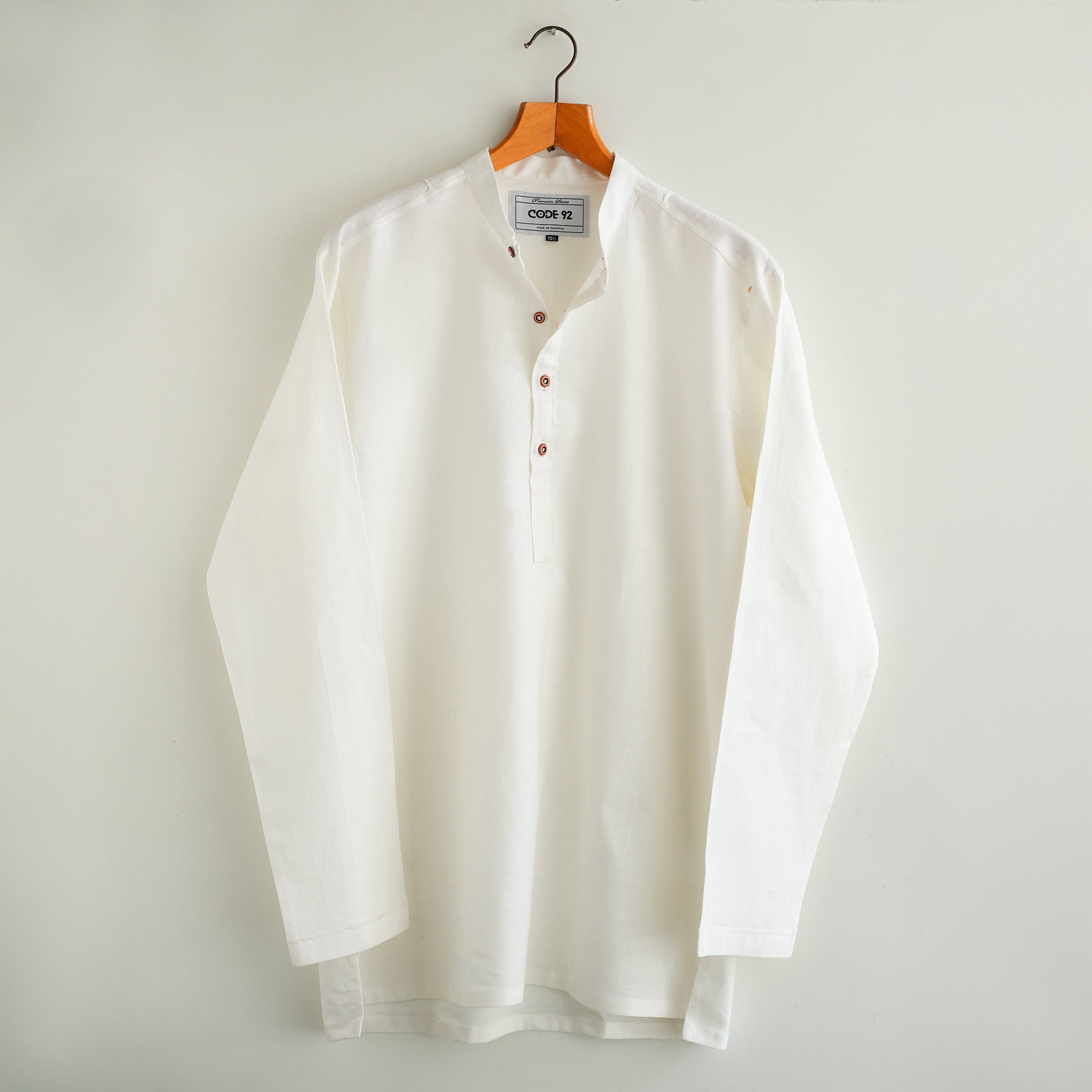 White Linen Short Kurta