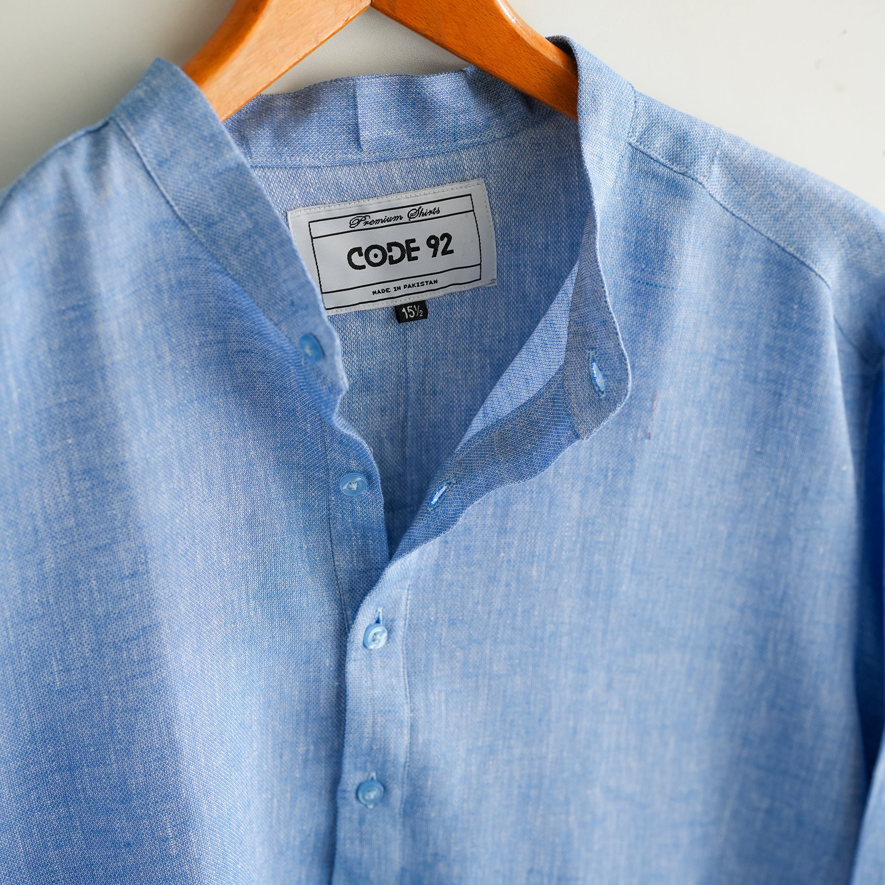 Light Blue Linen Short Kurta