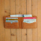 Bi-Fold Camel Brown Leather Wallet