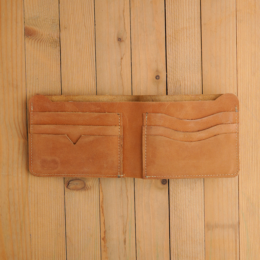 Bi-Fold Camel Brown Leather Wallet